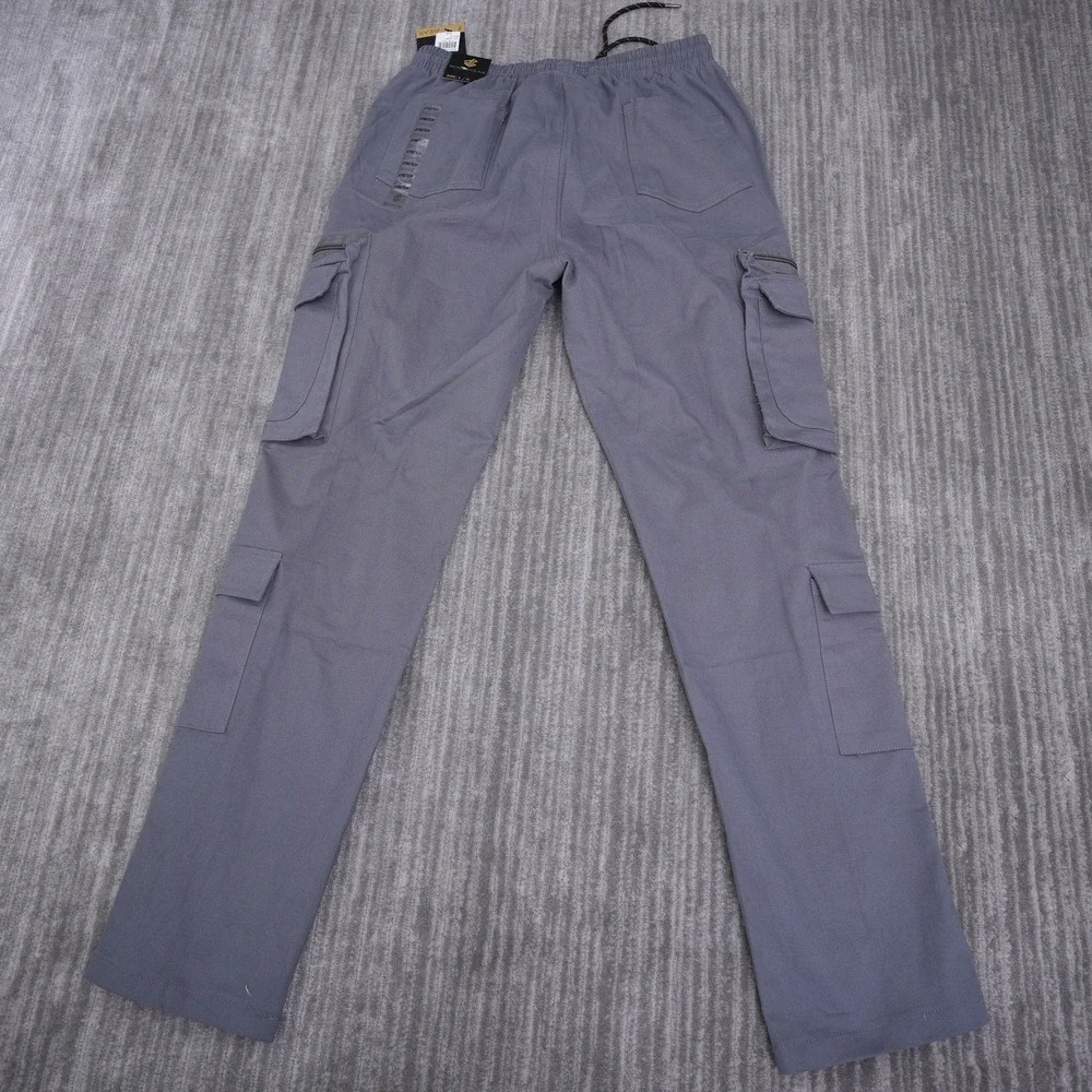 Rocawear Mens Cargo Pants Charcoal Grey Superior Graphic Joggers Large NWT